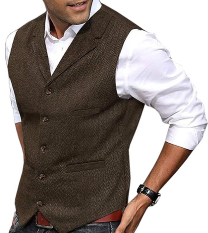 Gilet Tradizionale Uomo Classico Vestibilità Regolare