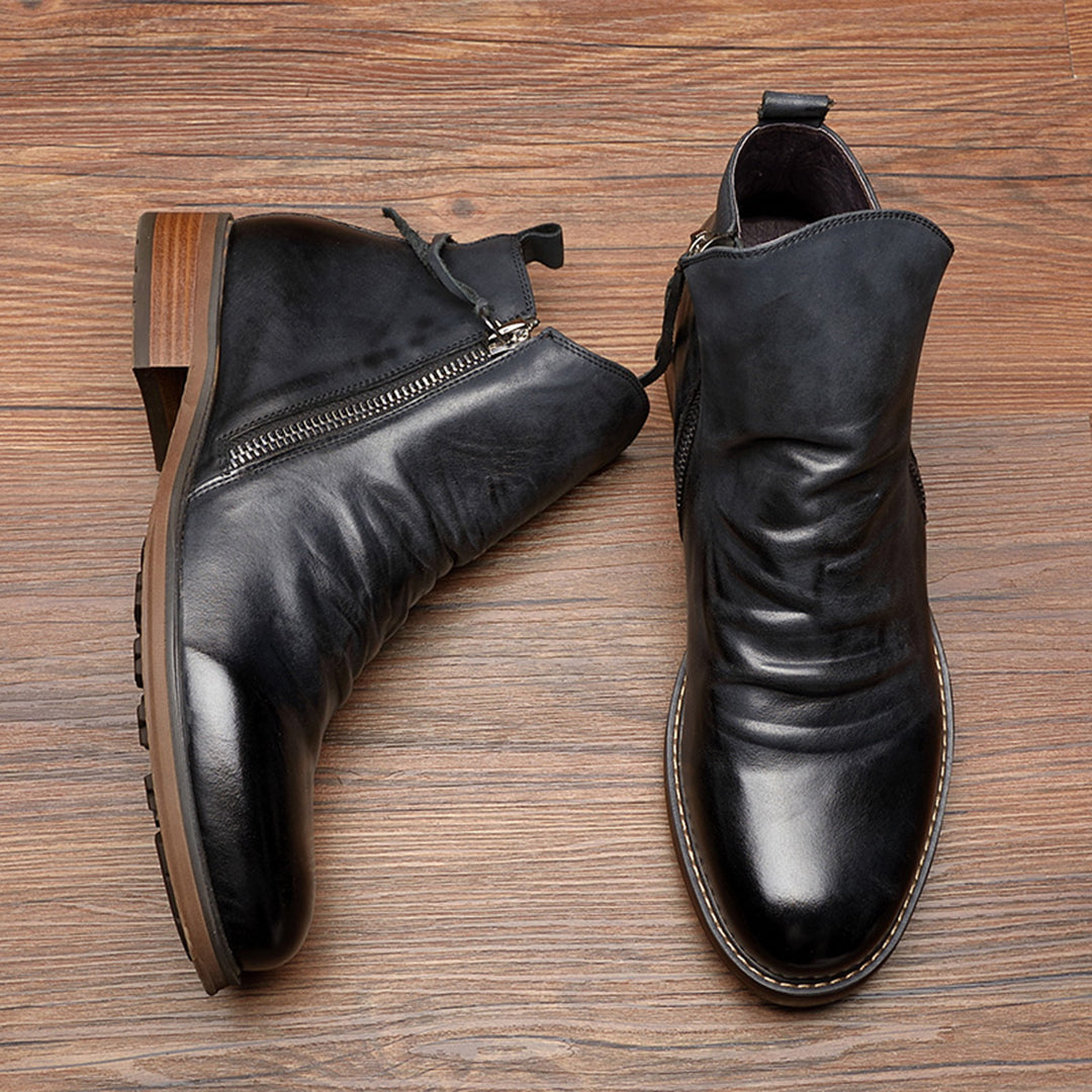 Scarpe Invernali Uomo Cerniera Stivaletto Classico