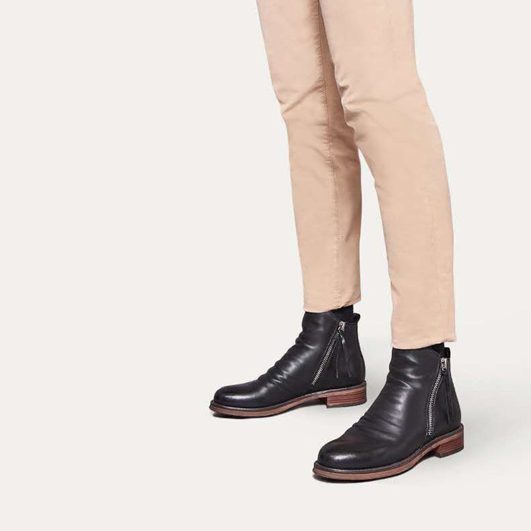 Scarpe Invernali Uomo Cerniera Stivaletto Classico