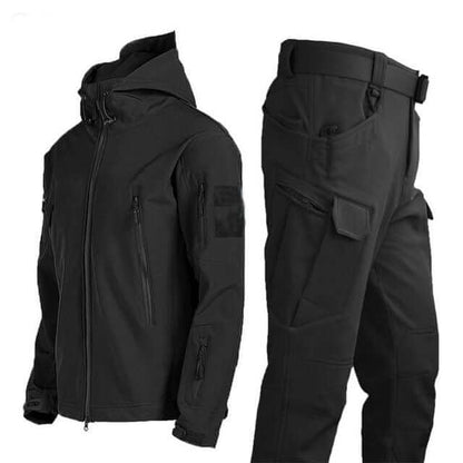 Completo Uomo Softshell Giacca e Pantaloni Cargo Outdoor Autunno