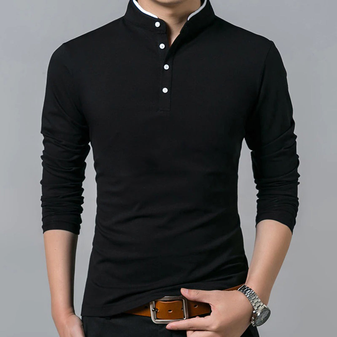 Camicia Uomo Manica Lunga con Bottoni Stile Casual - Brentozzi