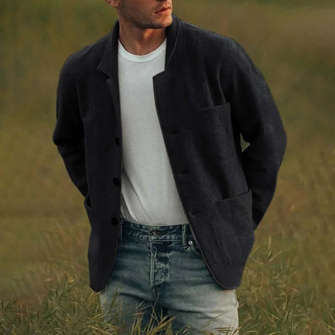 Giacca Uomo con Tasche Multiple Stile Casual e Elegante