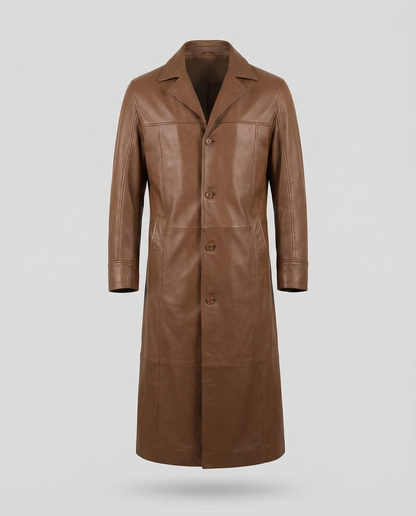 Cappotto Uomo In Ecopelle Invernale Slim Fit