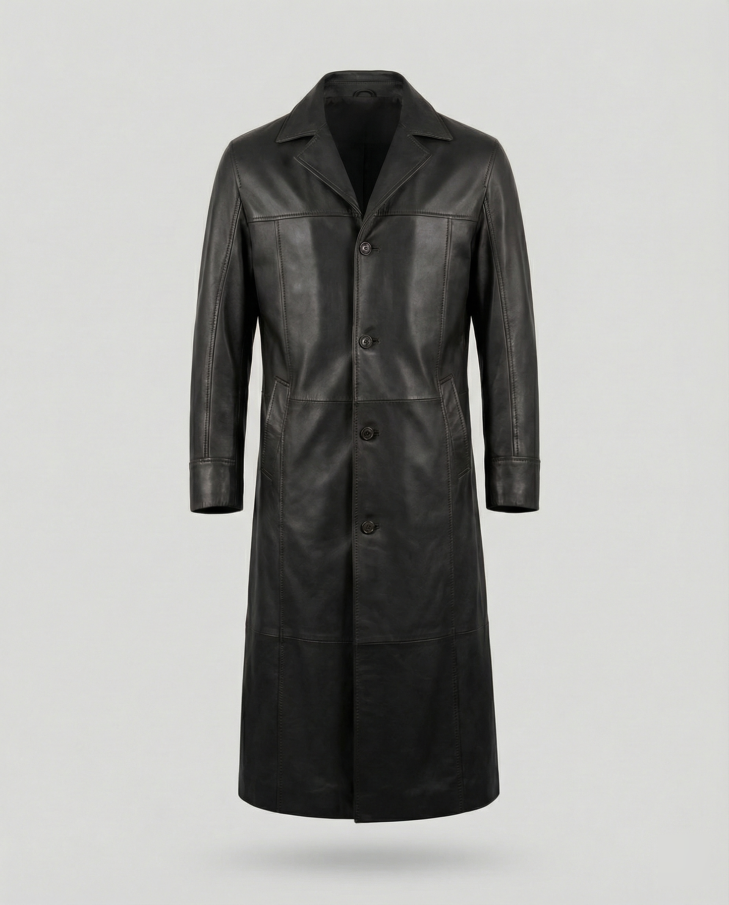Cappotto Uomo In Ecopelle Invernale Slim Fit