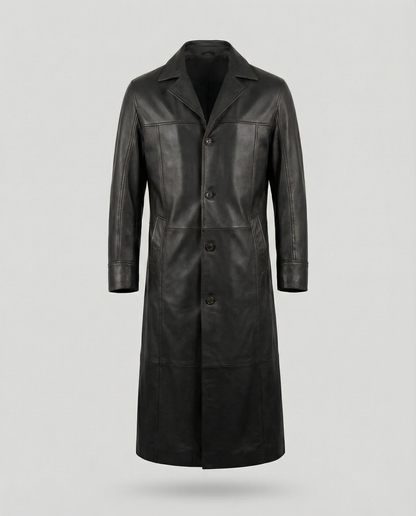 Cappotto Uomo In Ecopelle Invernale Slim Fit