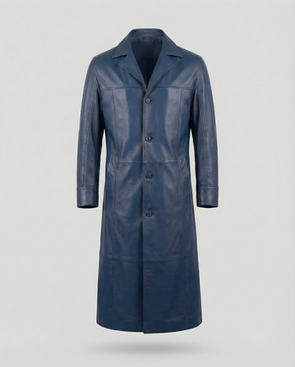 Cappotto Uomo In Ecopelle Invernale Slim Fit