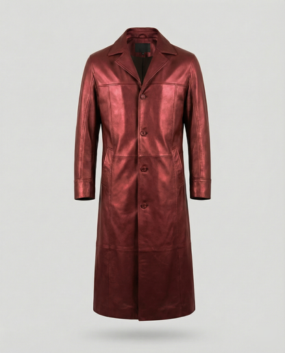 Cappotto Uomo In Ecopelle Invernale Slim Fit