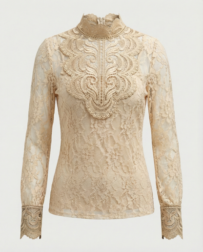 Blusa Donna in Pizzo Ricamata Elegante