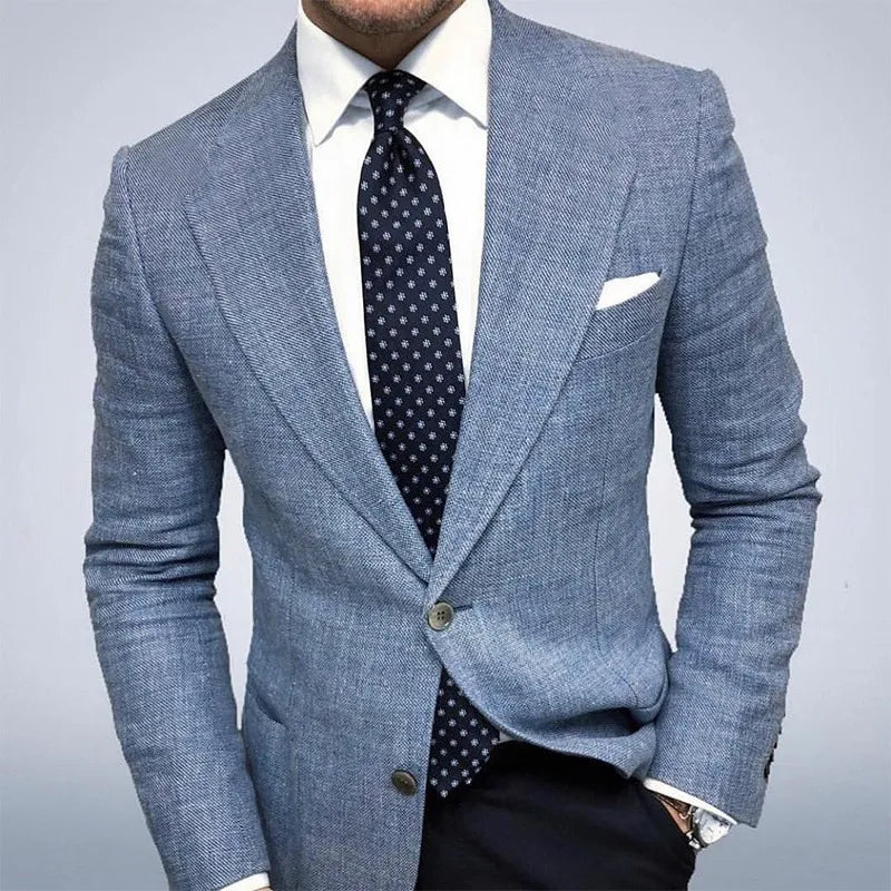 Blazer Uomo Strutturato Vestibilità Slim