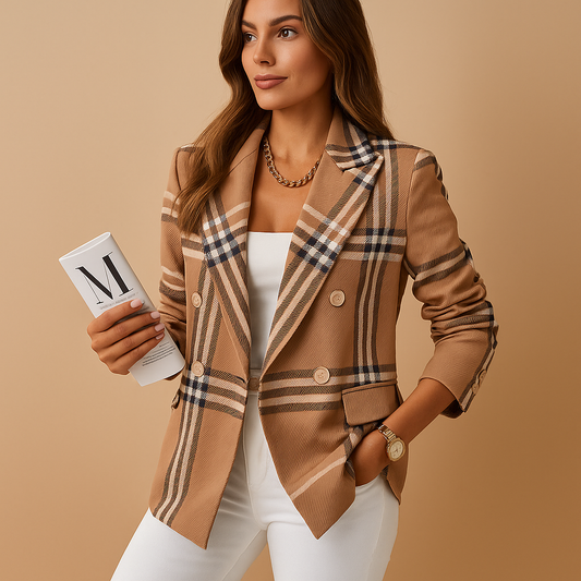 Blazer Donna Aderente Dettagli Eleganti - Vesarelli
