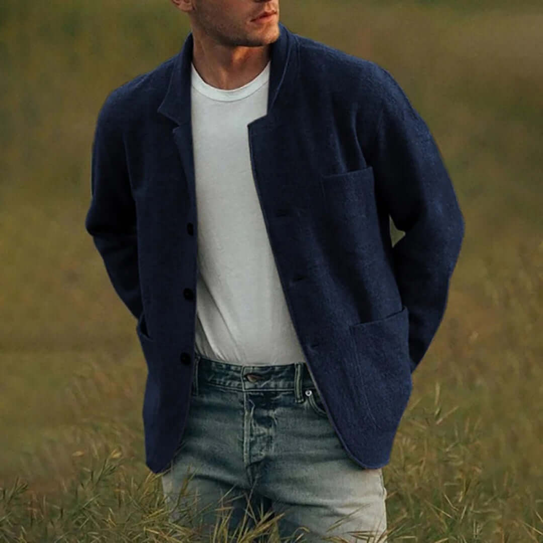 Giacca Uomo con Tasche Multiple Stile Casual e Elegante