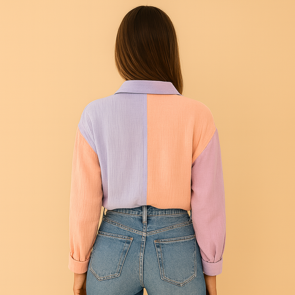Blusa patchwork in stile arioso per donna | Lotte 1