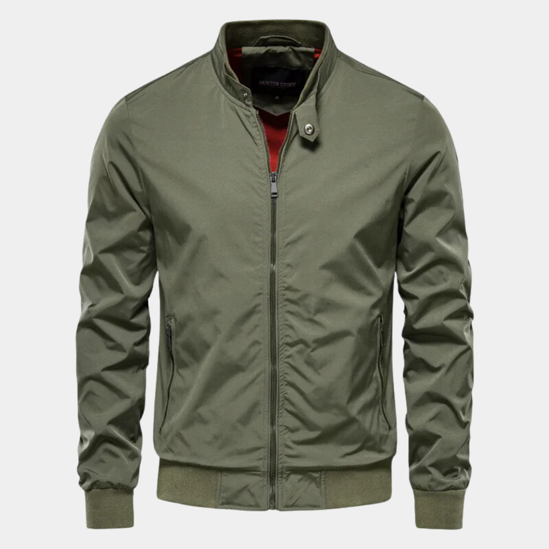Giacca Bomber Uomo con Zip Antivento Autunnale - Brentozzi