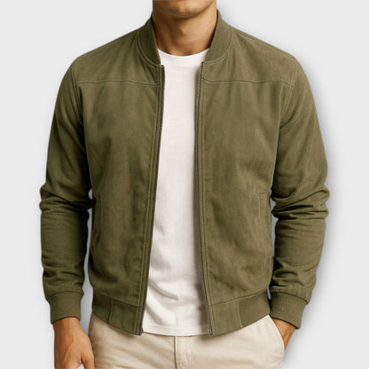Bomco | Giacca Bomber Slim Fit da Uomo in Camoscio 3