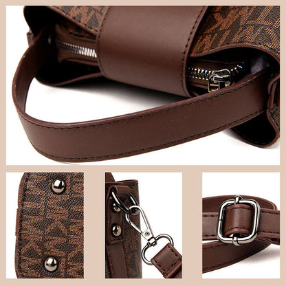 Borsa a secchiello elegante da donna, versatile, con rivestimento PU 4