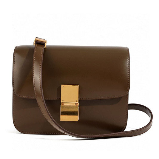 Borsa Tracolla Donna in Vera Pelle con Patta Classica - Vesarelli