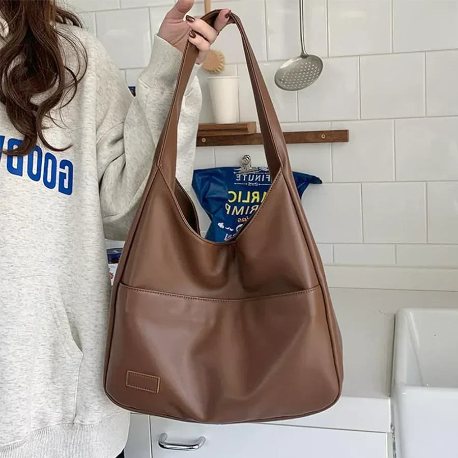 Borsa a tracolla elegante da donna in PU di grande capacità 2