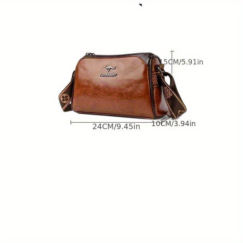 Borsa a tracolla elegante da donna in pelle vegana funzionale 5