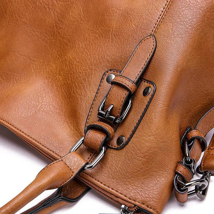 Borsa a tracolla elegante da donna in vera pelle resistente 2