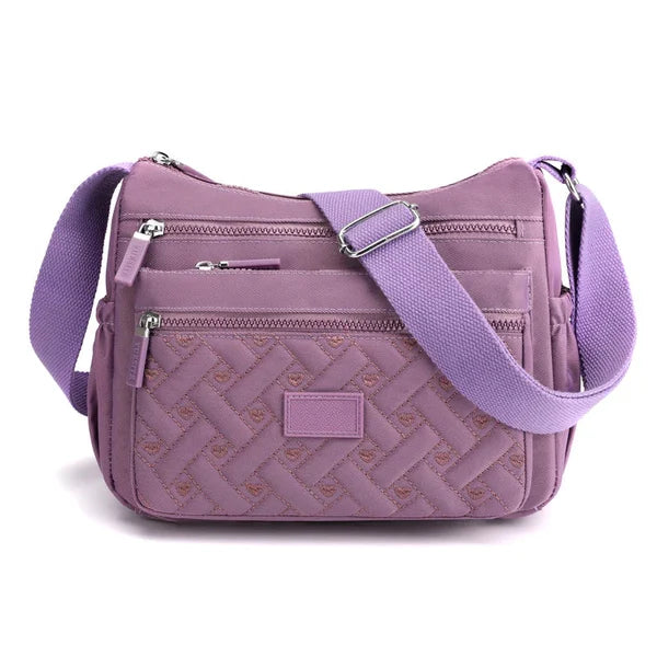 Borsa a tracolla pratica da donna in nylon resistente 12