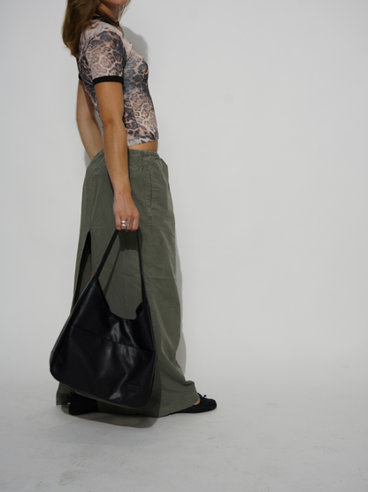 Borsa a tracolla rotonda elegante da donna in pelle vegana 6