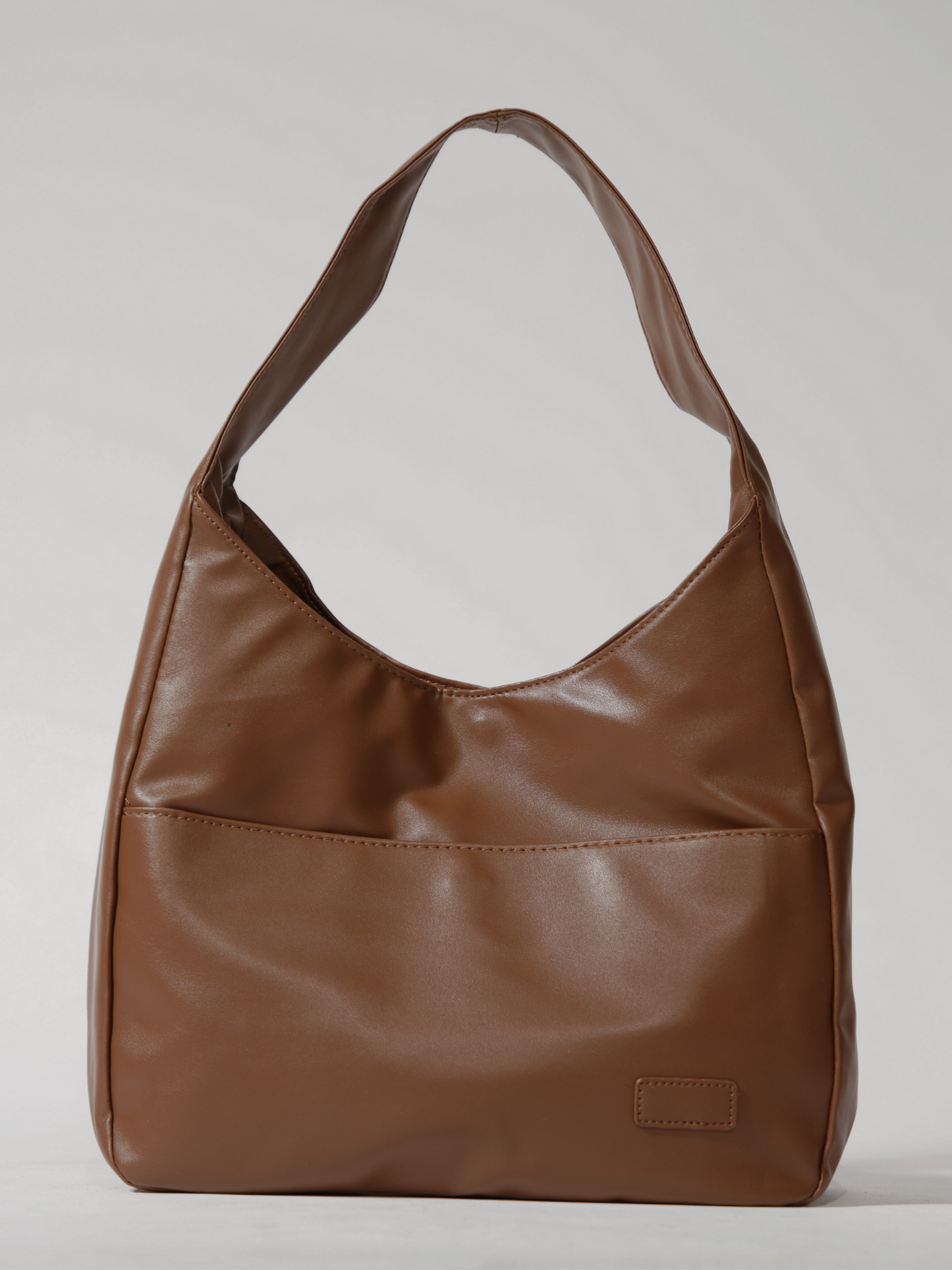 Borsa a tracolla rotonda elegante da donna in pelle vegana 9
