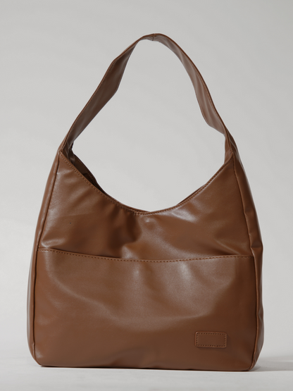 Borsa a tracolla rotonda elegante da donna in pelle vegana 9