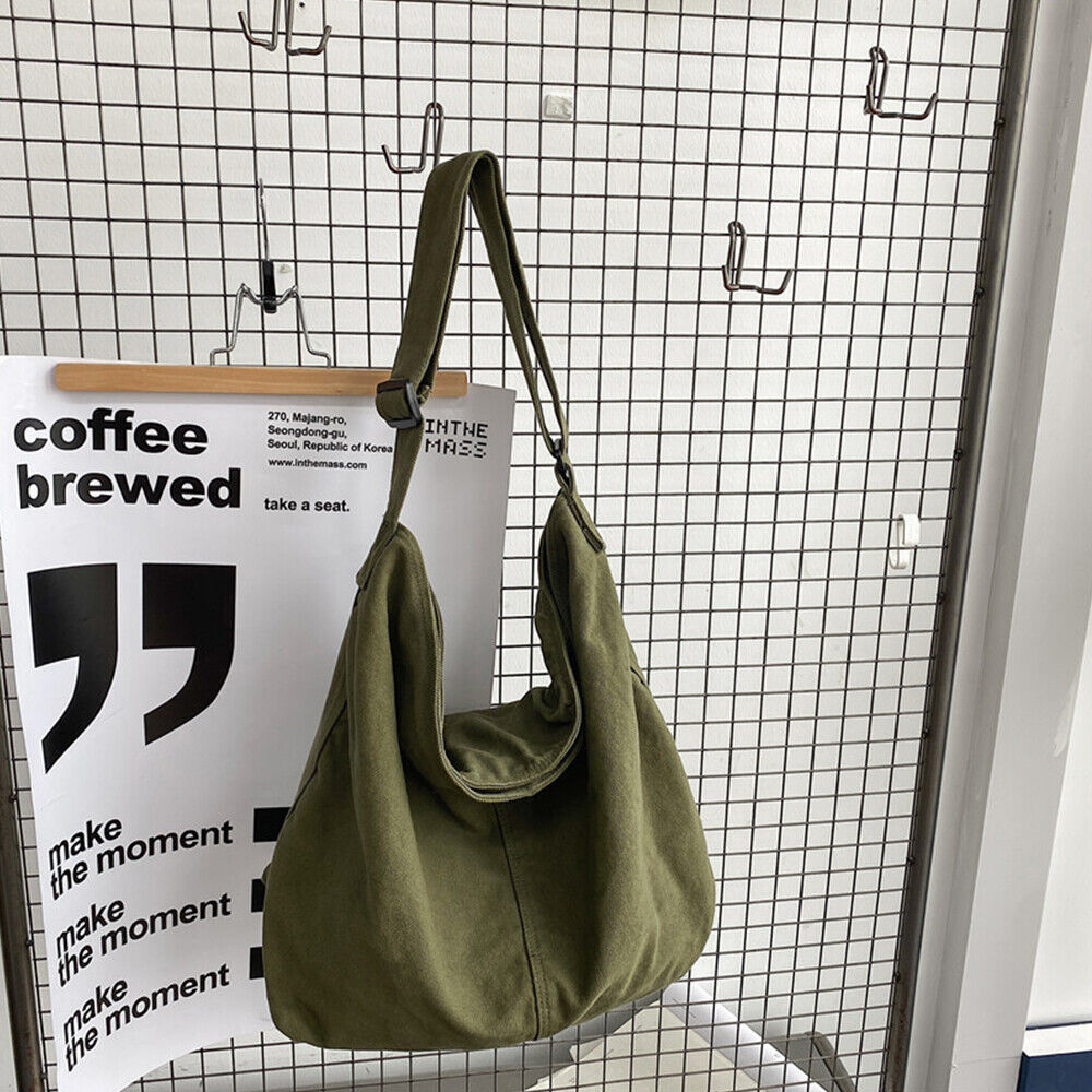 Borsa a tracolla spaziosa da donna, regolabile, in tessuto resistente 2