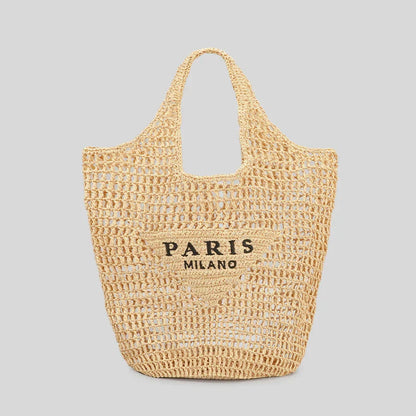 Borsa Spiaggia Donna Intrecciata a Mano Design Resistente - Vesarelli