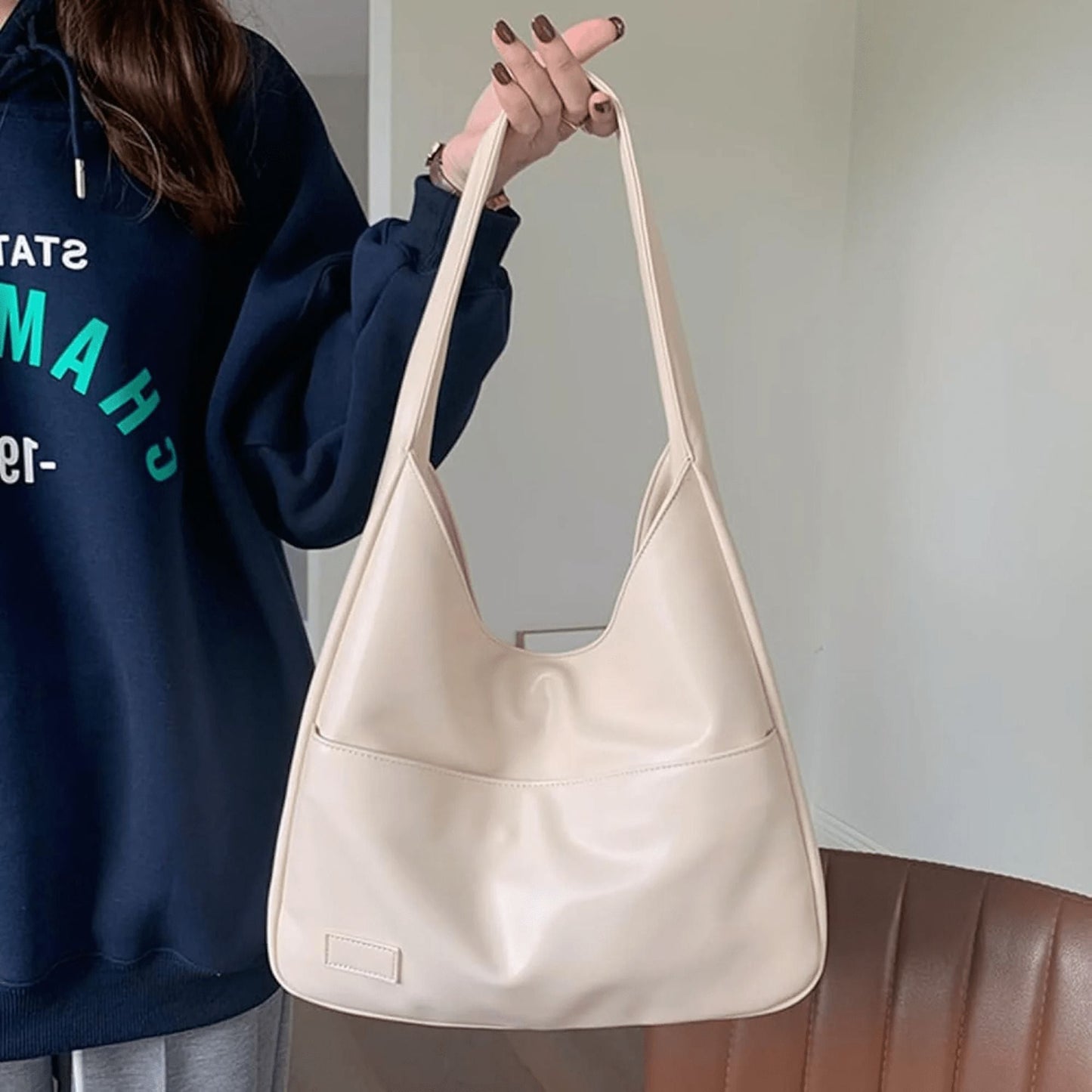 Borsa tote elegante da donna per tutti i giorni, materiale resistente 8
