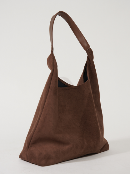 Borsa tote in pelle elegante da donna, versatile, scamosciata 1