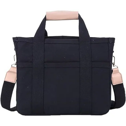 Borsa tote multifunzionale da donna in tela con scomparti multipli 5