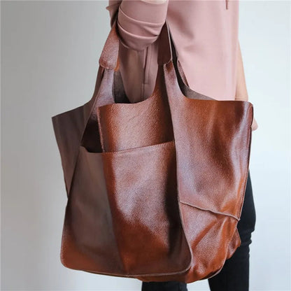 Borsa Tote Donna in Pelle Spaziosa Design Elegante - Vesarelli