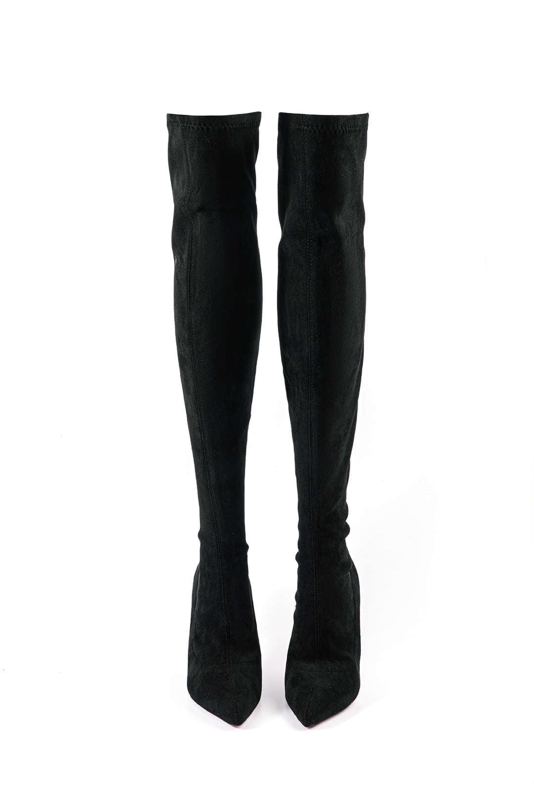 Stivali Donna Overknee in Pelle Scamosciata Stile Elegante