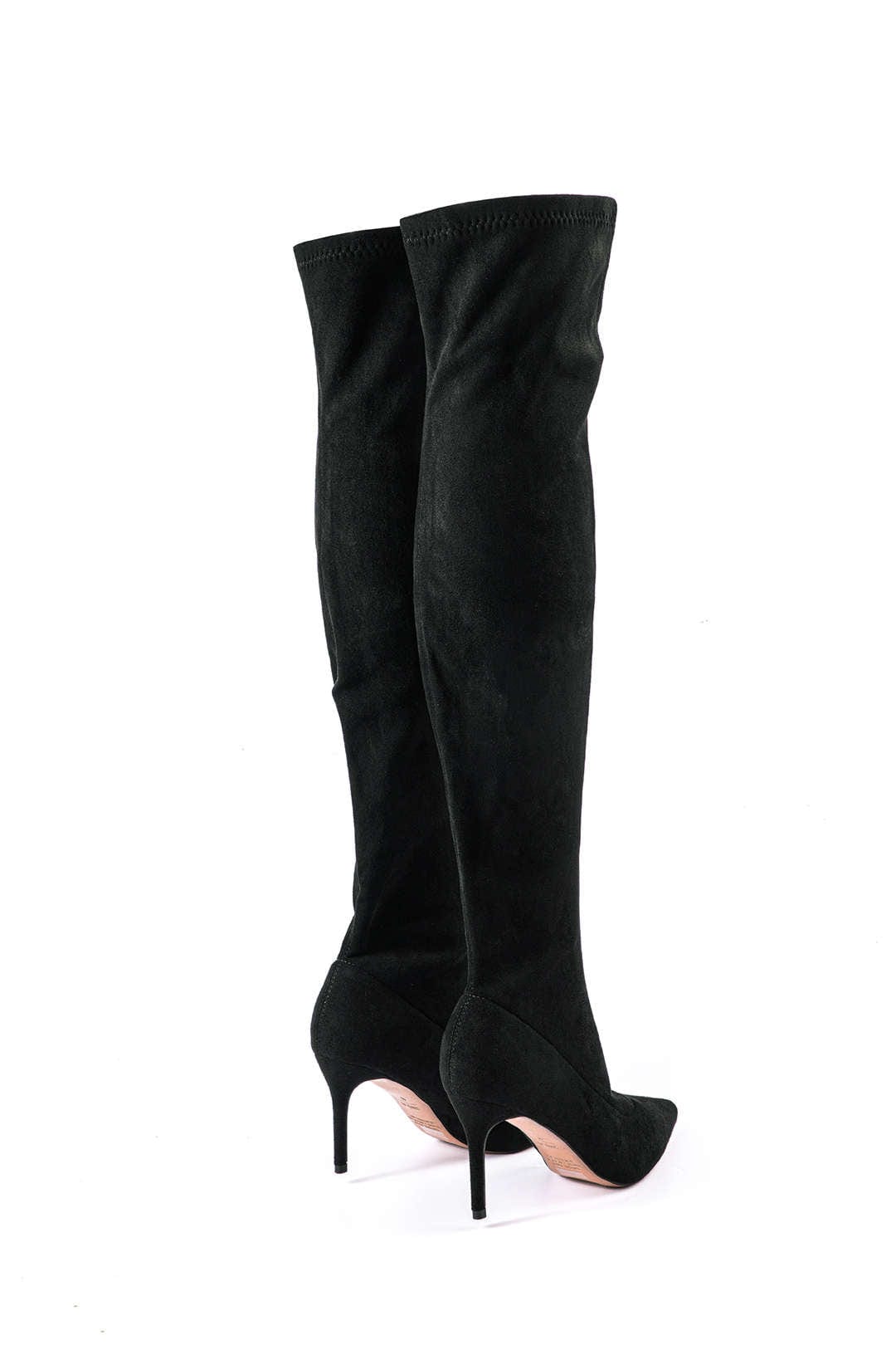 Stivali Donna Overknee in Pelle Scamosciata Stile Elegante