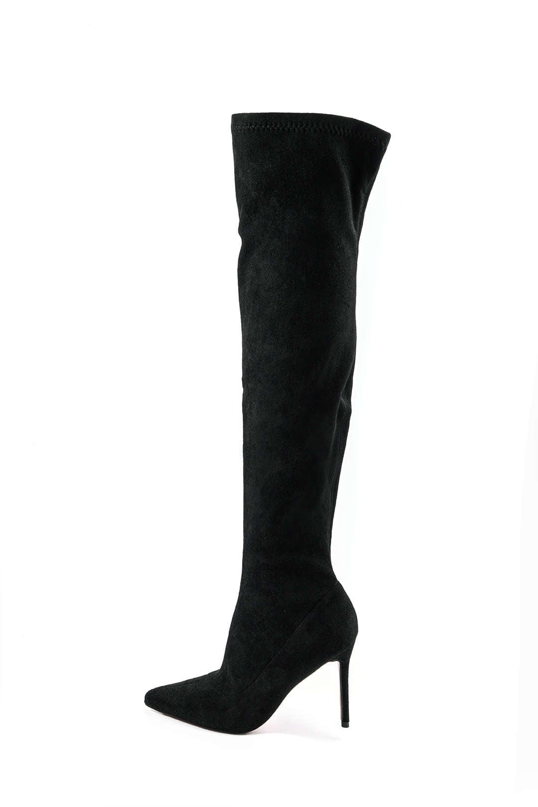 Stivali Donna Overknee in Pelle Scamosciata Stile Elegante