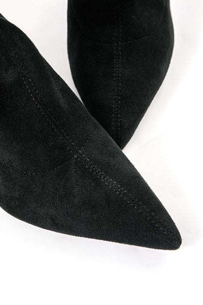 Stivali Donna Overknee in Pelle Scamosciata Stile Elegante
