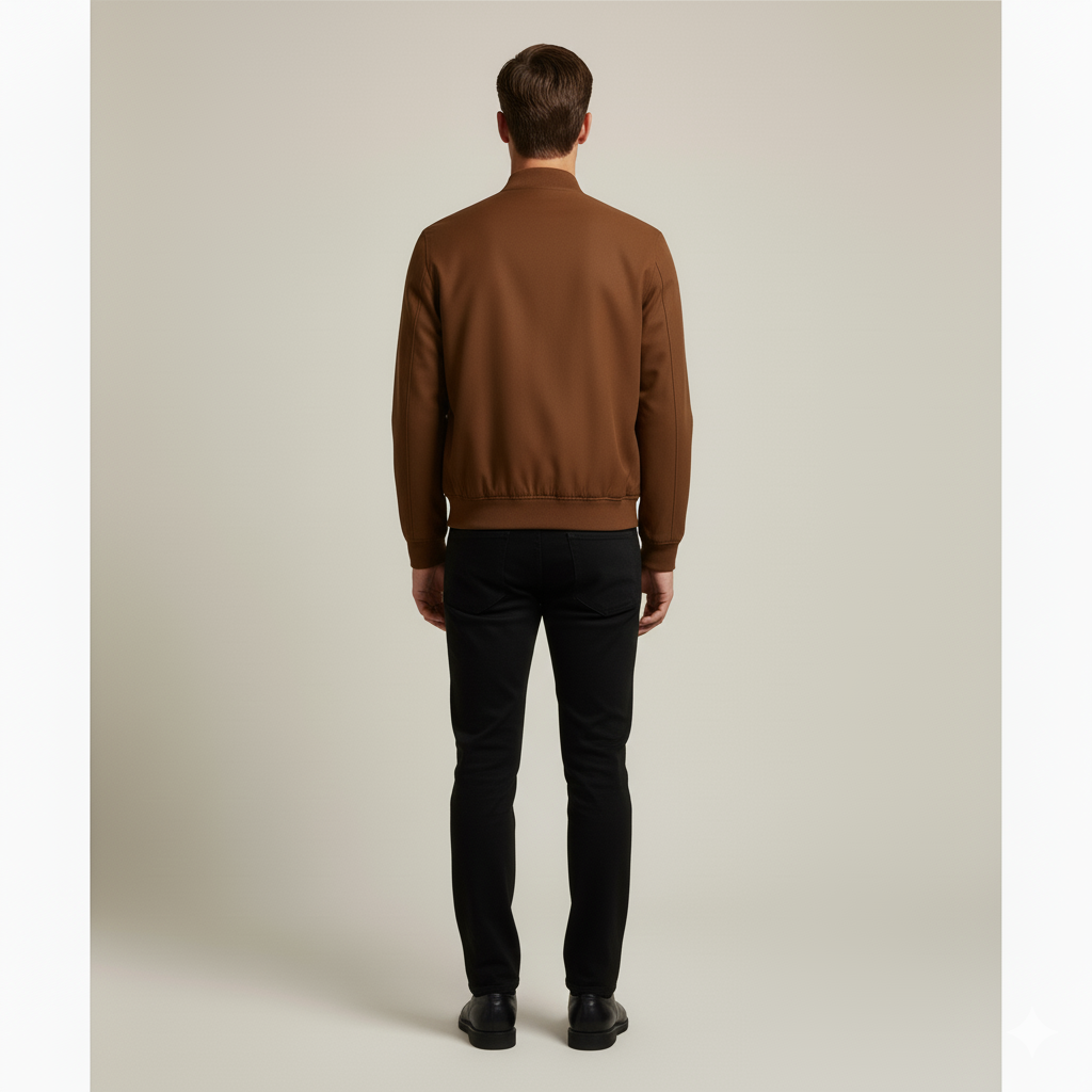 Brano | Giubbotto Bomber Uomo Marrone Con Zip 2