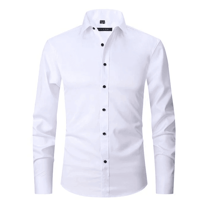 Camicia Uomo Manica Lunga Tessuto Antipiega