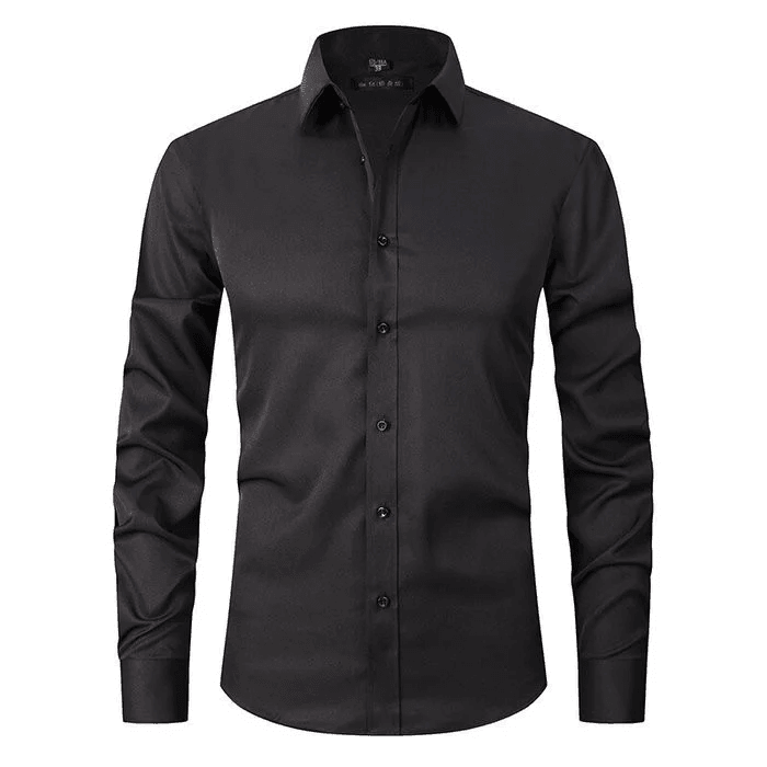 Camicia Uomo Manica Lunga Tessuto Antipiega