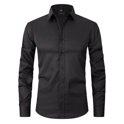 Camicia Uomo Manica Lunga Tessuto Antipiega