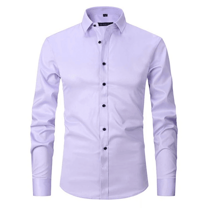 Camicia Uomo Manica Lunga Tessuto Antipiega