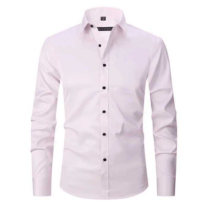 Camicia Uomo Manica Lunga Tessuto Antipiega