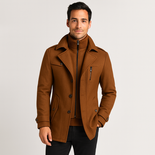 Cappotto Uomo Manica Lunga Giacca Stagionale Autunno Inverno - Brentozzi