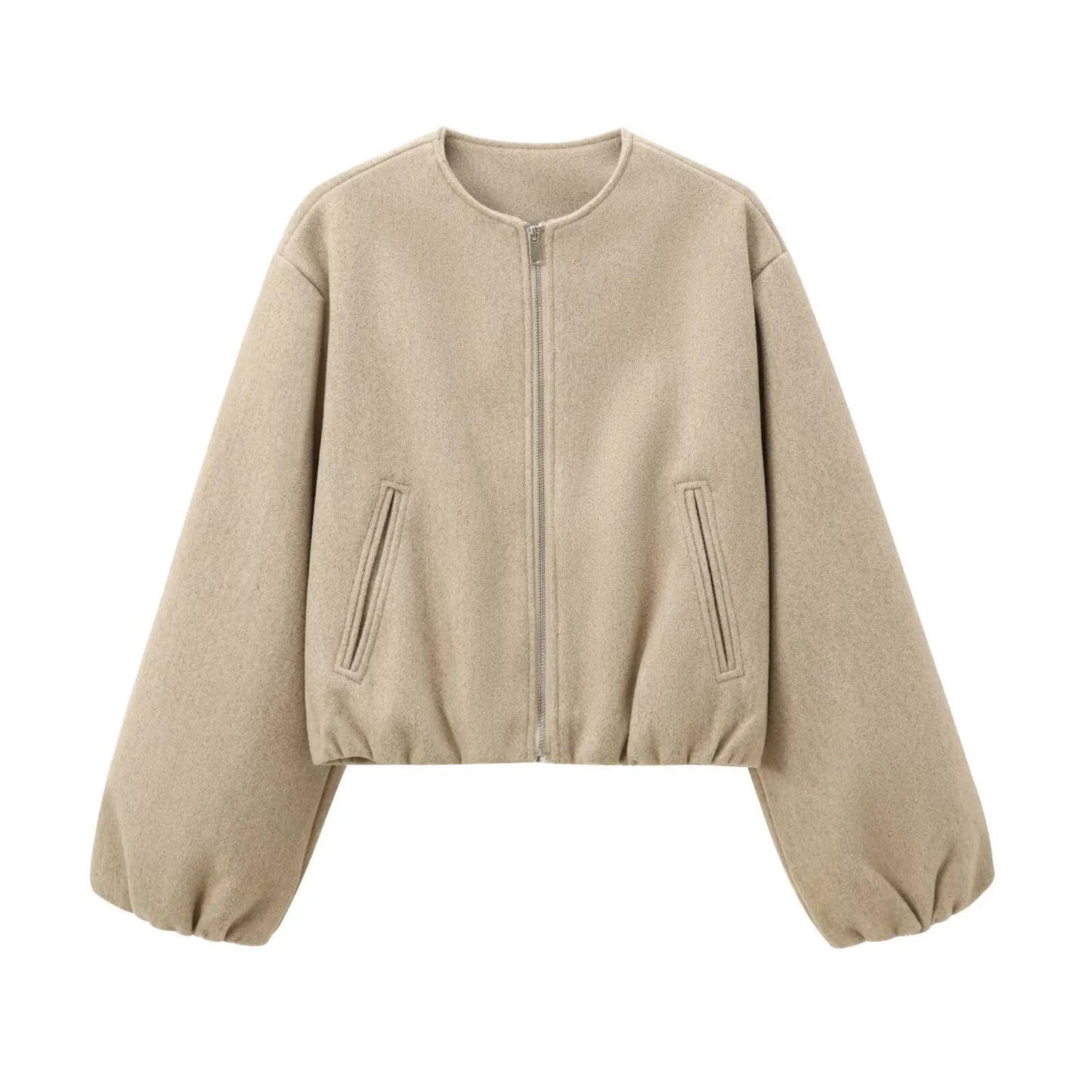 Brooke | Giacca Bomber da Donna Cropped Collo Rotondo Zip 7