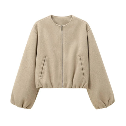 Brooke | Giacca Bomber da Donna Cropped Collo Rotondo Zip 7