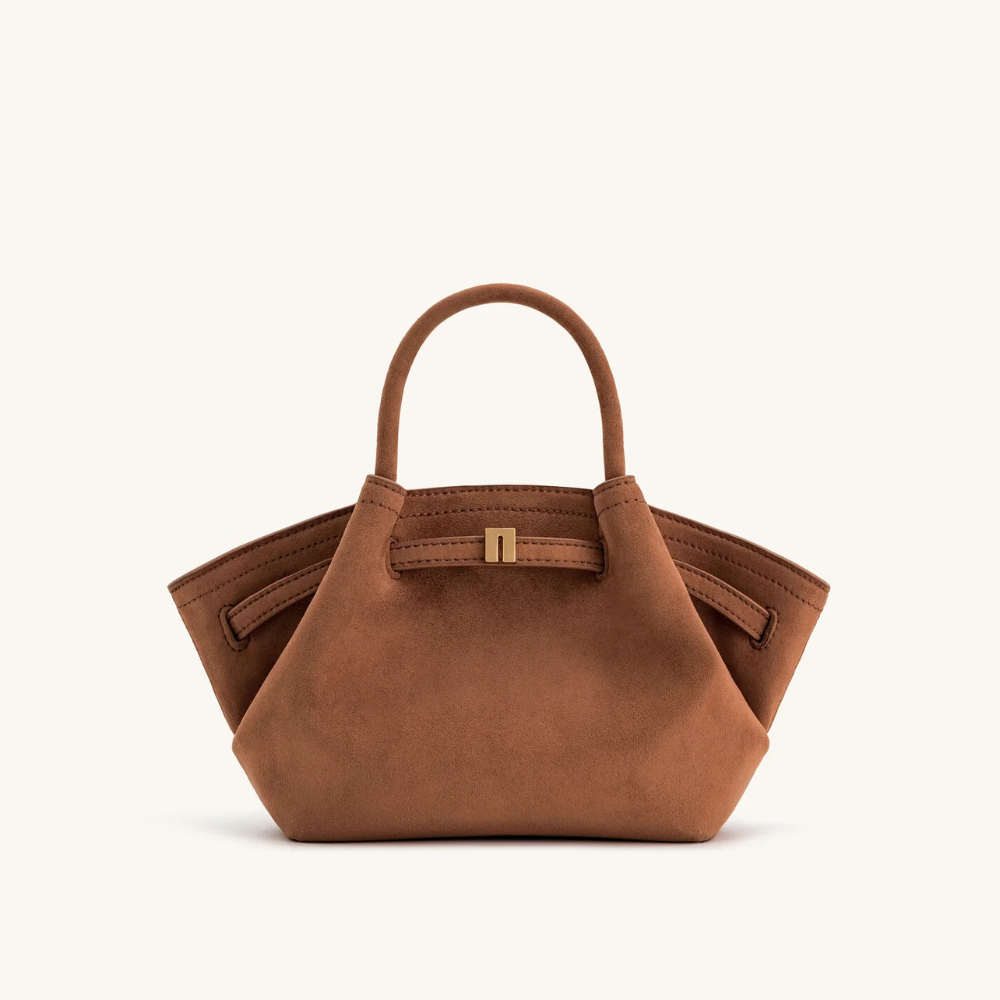 Borsa Mini Donna in Suede Vegano Compatta Elegante