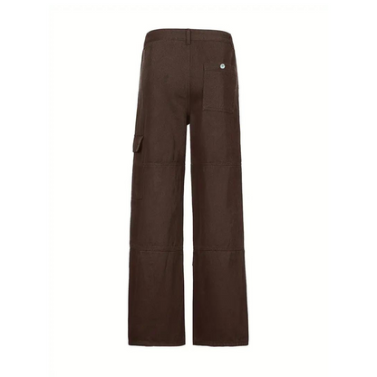Pantaloni Cargo Donna Cotone Casual Vestibilità Comoda