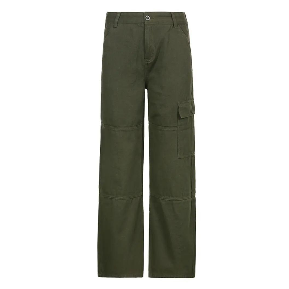 Pantaloni Cargo Donna Cotone Casual Vestibilità Comoda