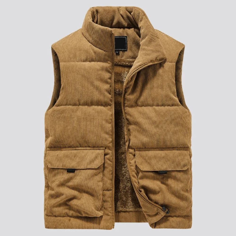 Gilet Uomo in Velluto a Coste Casual Caldo Invernale - Brentozzi